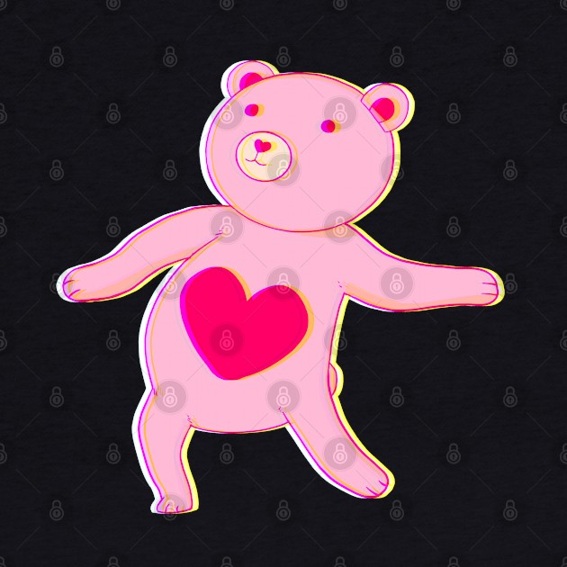 Pink dancing bear by L’étoile stéllaire